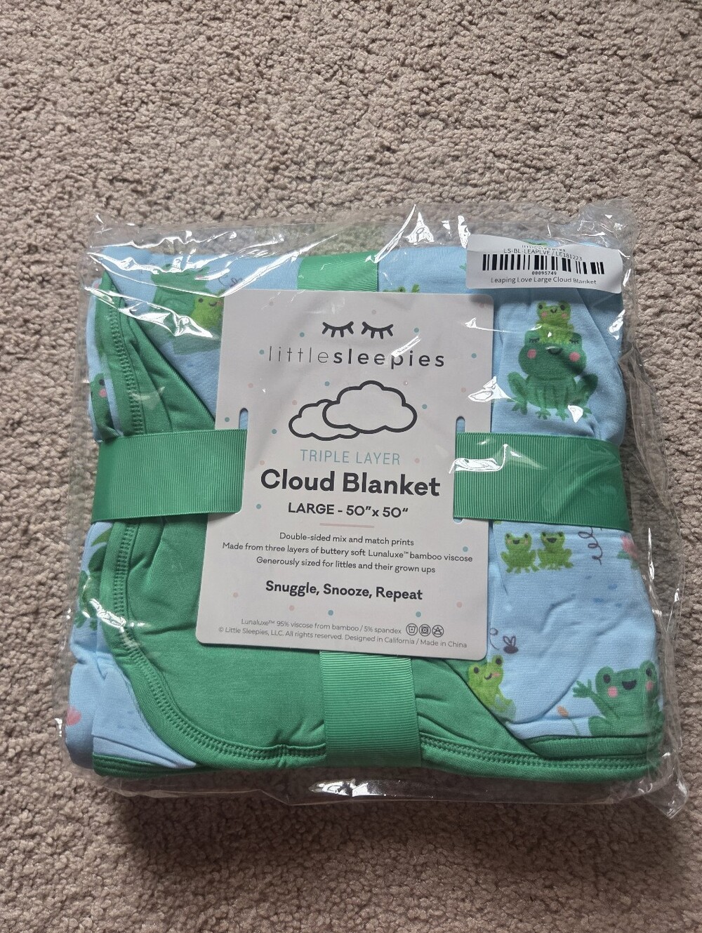 Little Sleepies Leaping Love Cloud Blanket